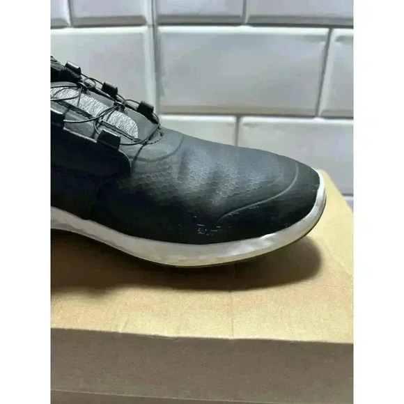 Puma Ignite Pwrcage Jrs Golf Shoes Black And Silver Waterproof 7C Juniors - Picture 11 of 14